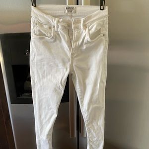 AGOLDE white skinny jeans